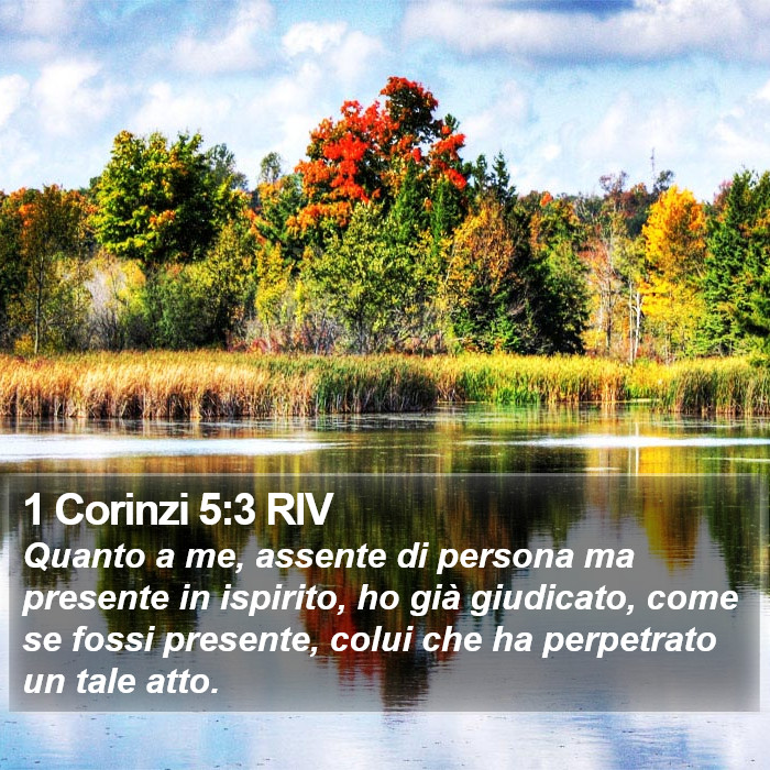 1 Corinzi 5:3 RIV Bible Study