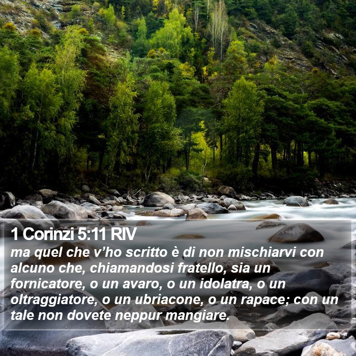 1 Corinzi 5:11 RIV Bible Study