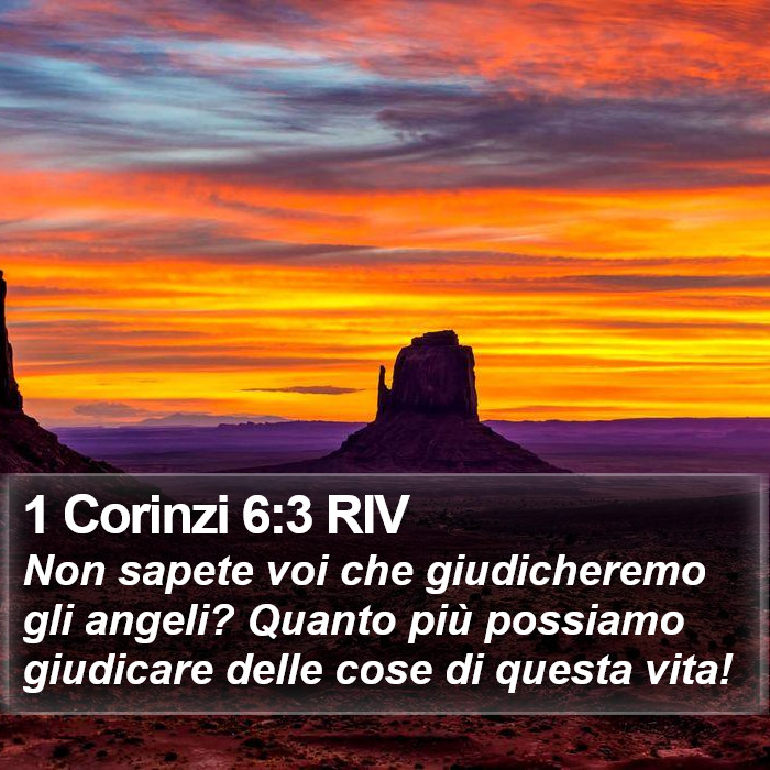 1 Corinzi 6:3 RIV Bible Study