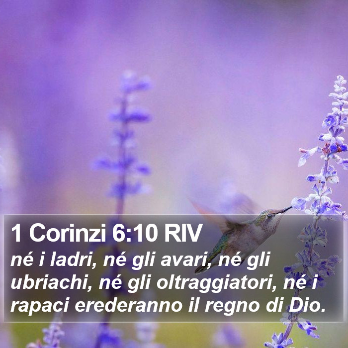 1 Corinzi 6:10 RIV Bible Study