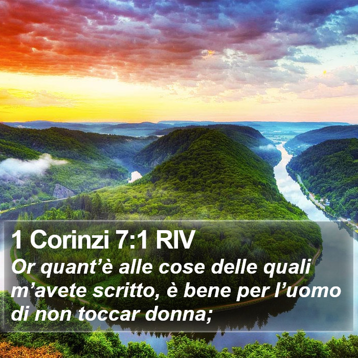 1 Corinzi 7:1 RIV Bible Study