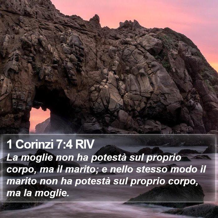 1 Corinzi 7:4 RIV Bible Study