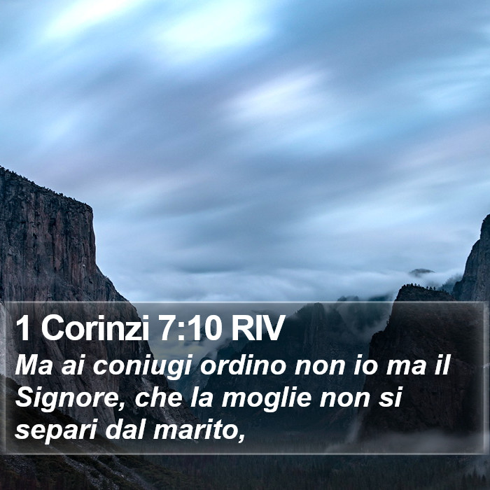 1 Corinzi 7:10 RIV Bible Study