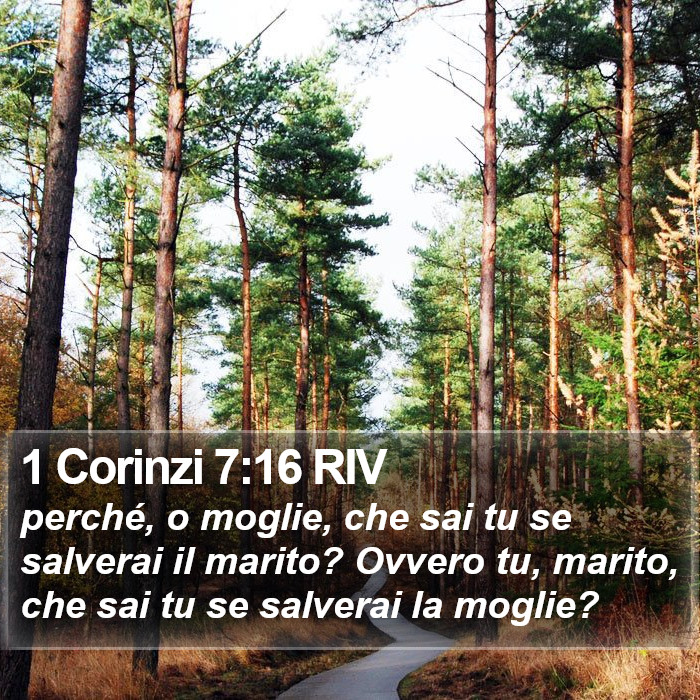 1 Corinzi 7:16 RIV Bible Study