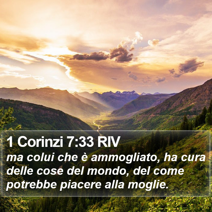 1 Corinzi 7:33 RIV Bible Study