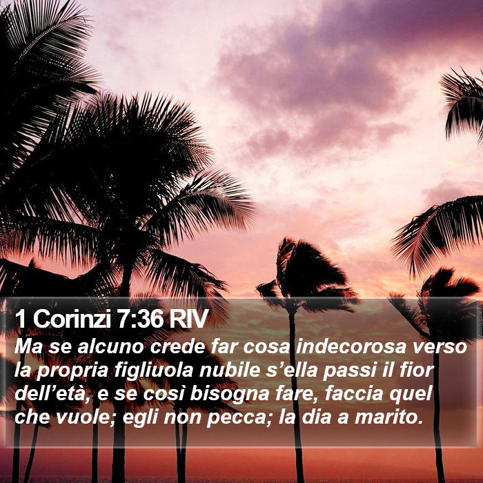 1 Corinzi 7:36 RIV Bible Study