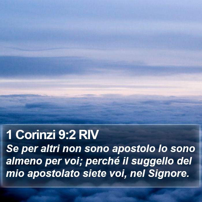 1 Corinzi 9:2 RIV Bible Study