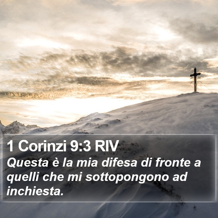 1 Corinzi 9:3 RIV Bible Study