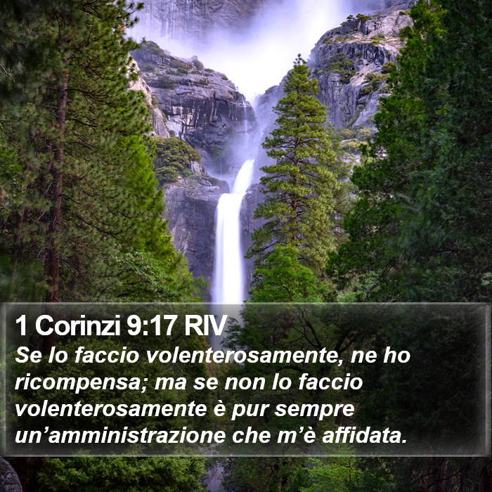 1 Corinzi 9:17 RIV Bible Study