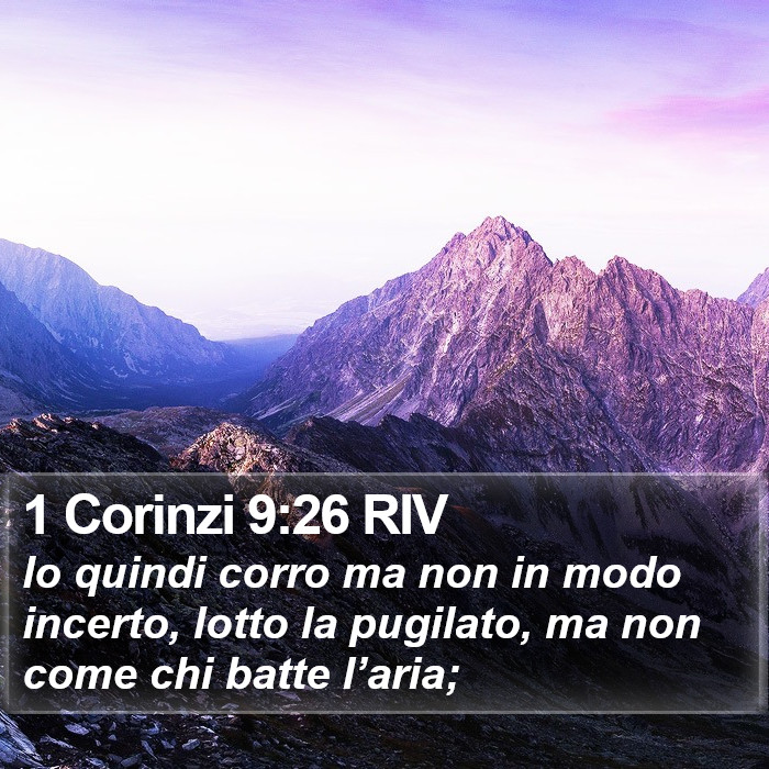 1 Corinzi 9:26 RIV Bible Study