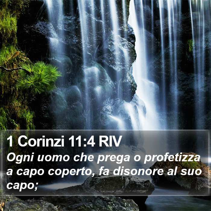 1 Corinzi 11:4 RIV Bible Study