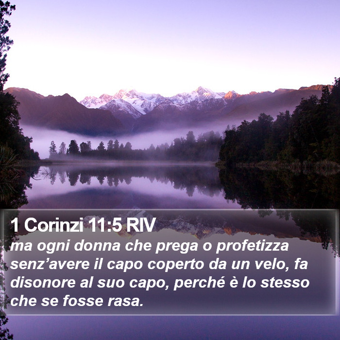 1 Corinzi 11:5 RIV Bible Study