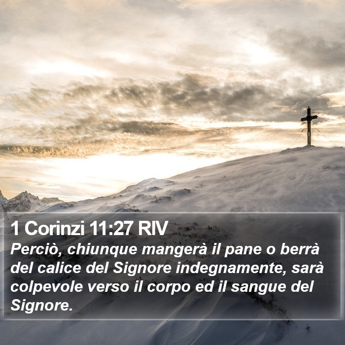 1 Corinzi 11:27 RIV Bible Study