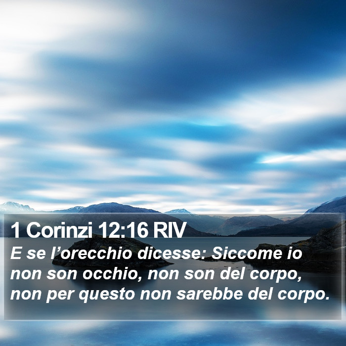 1 Corinzi 12:16 RIV Bible Study