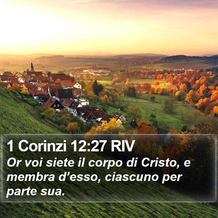 1 Corinzi 12:27 RIV Bible Study