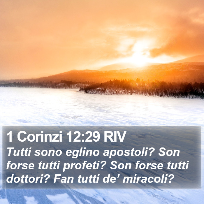 1 Corinzi 12:29 RIV Bible Study