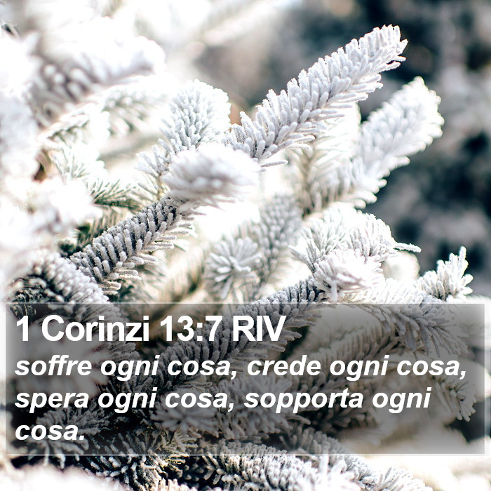 1 Corinzi 13:7 RIV Bible Study