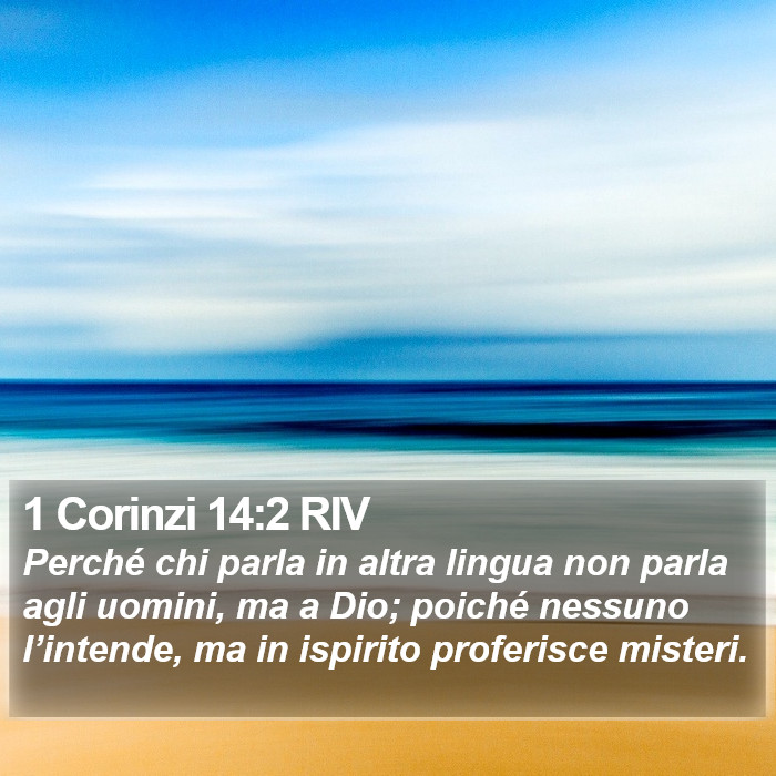 1 Corinzi 14:2 RIV Bible Study