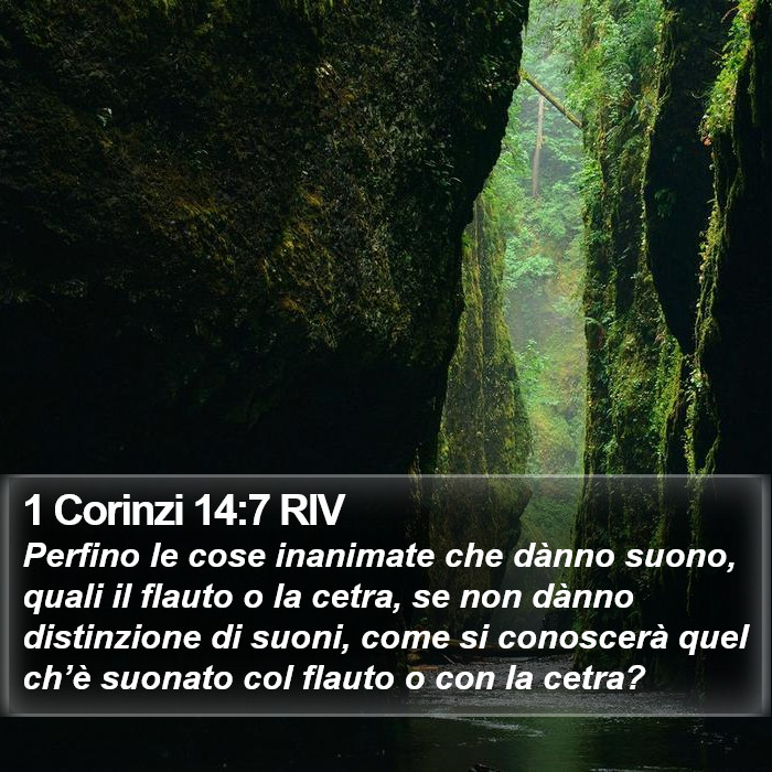 1 Corinzi 14:7 RIV Bible Study