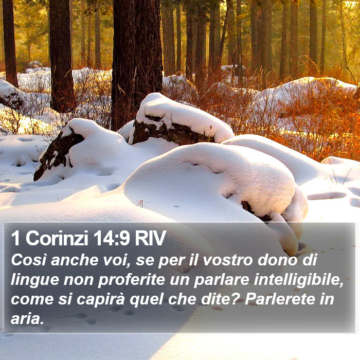 1 Corinzi 14:9 RIV Bible Study