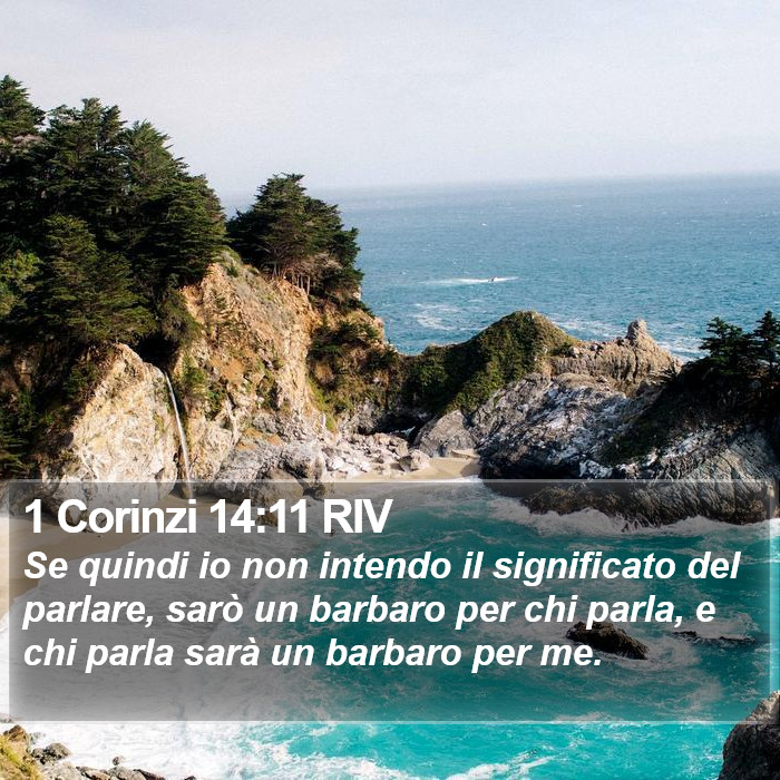 1 Corinzi 14:11 RIV Bible Study