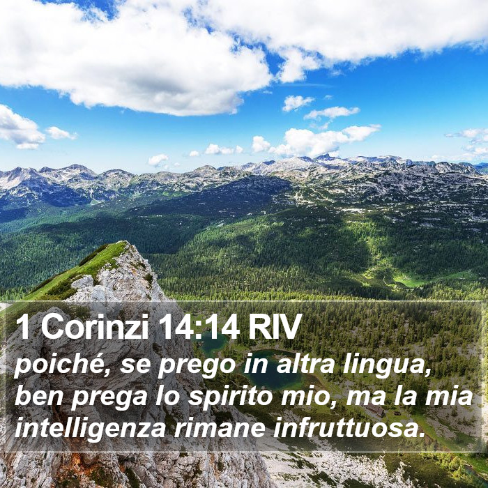 1 Corinzi 14:14 RIV Bible Study