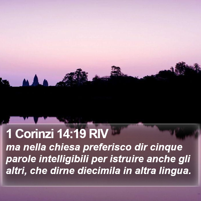 1 Corinzi 14:19 RIV Bible Study