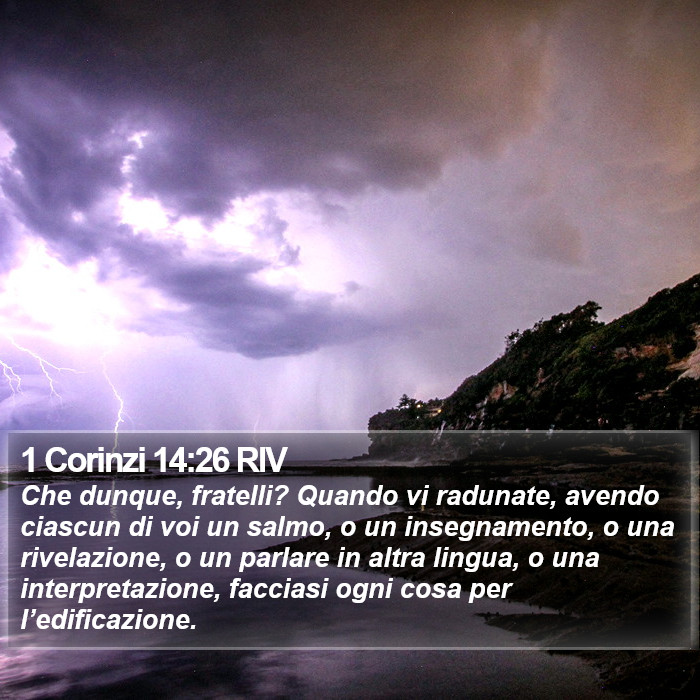 1 Corinzi 14:26 RIV Bible Study