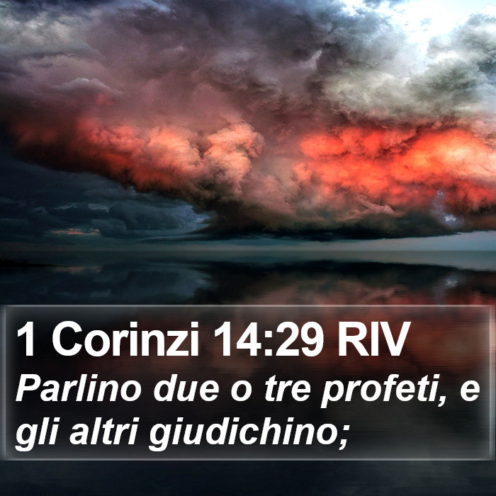 1 Corinzi 14:29 RIV Bible Study