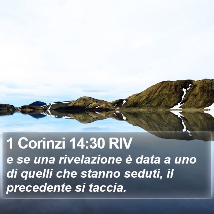 1 Corinzi 14:30 RIV Bible Study