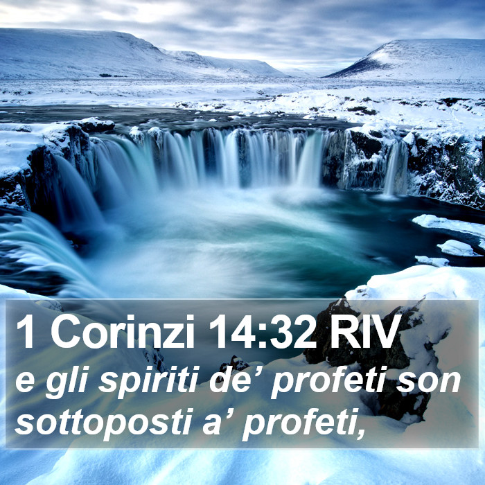 1 Corinzi 14:32 RIV Bible Study