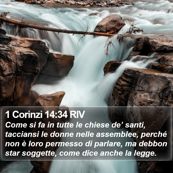 1 Corinzi 14:34 RIV Bible Study