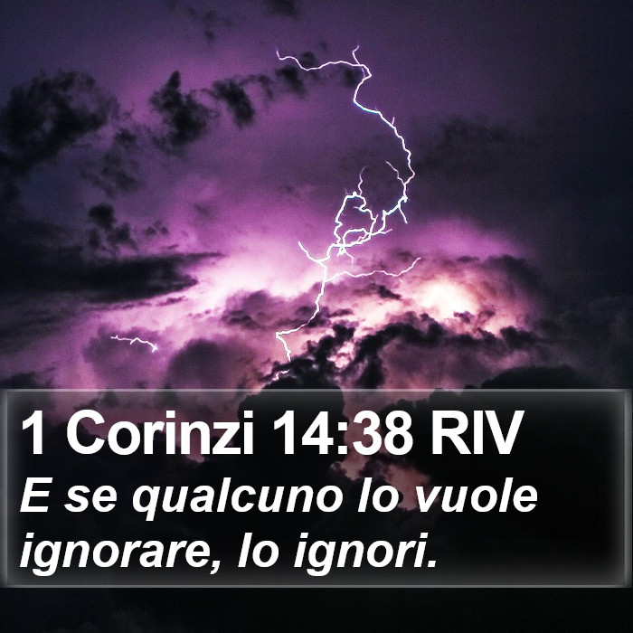 1 Corinzi 14:38 RIV Bible Study