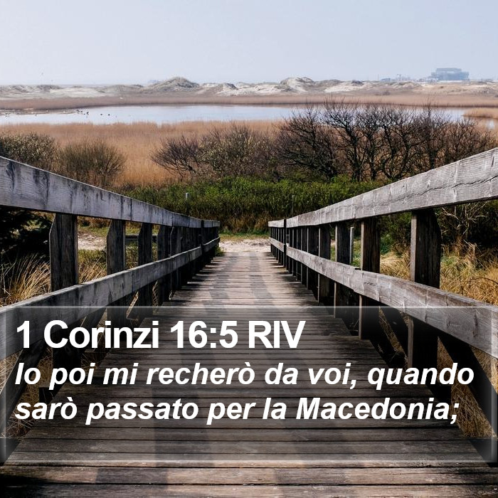 1 Corinzi 16:5 RIV Bible Study
