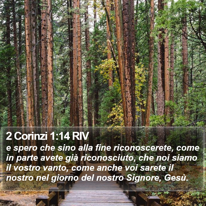 2 Corinzi 1:14 RIV Bible Study