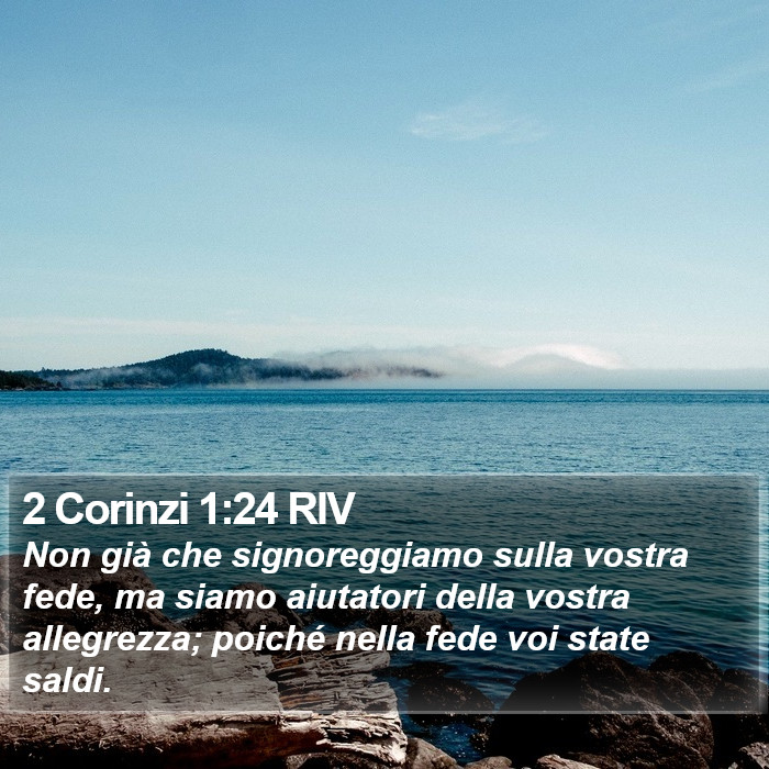 2 Corinzi 1:24 RIV Bible Study