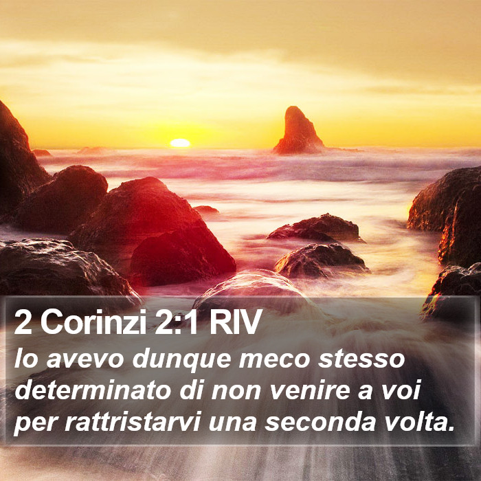 2 Corinzi 2:1 RIV Bible Study