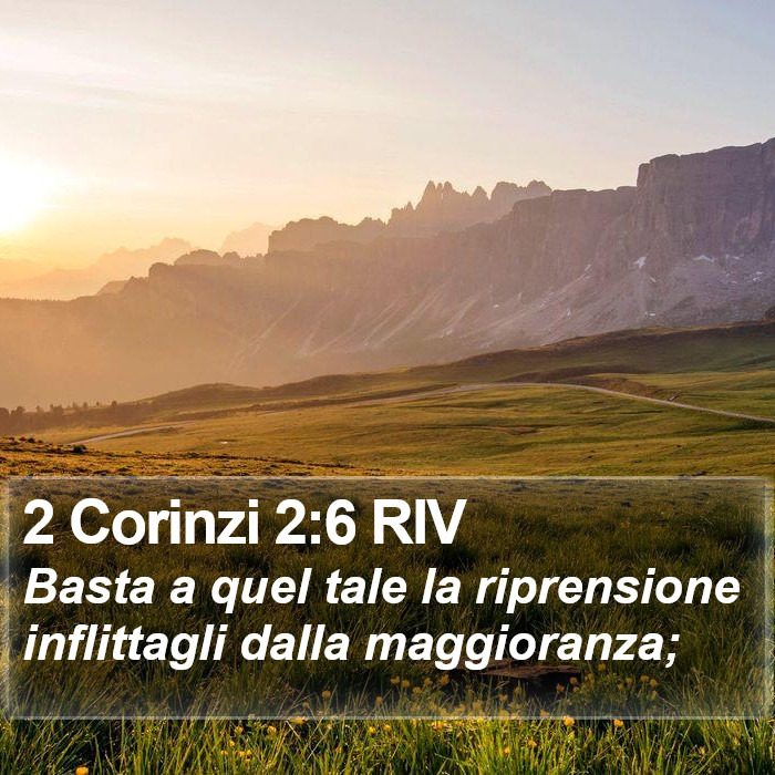 2 Corinzi 2:6 RIV Bible Study