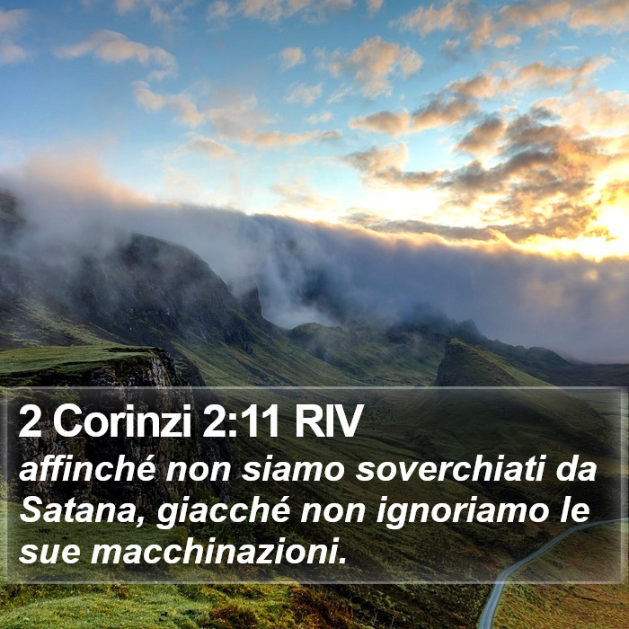 2 Corinzi 2:11 RIV Bible Study