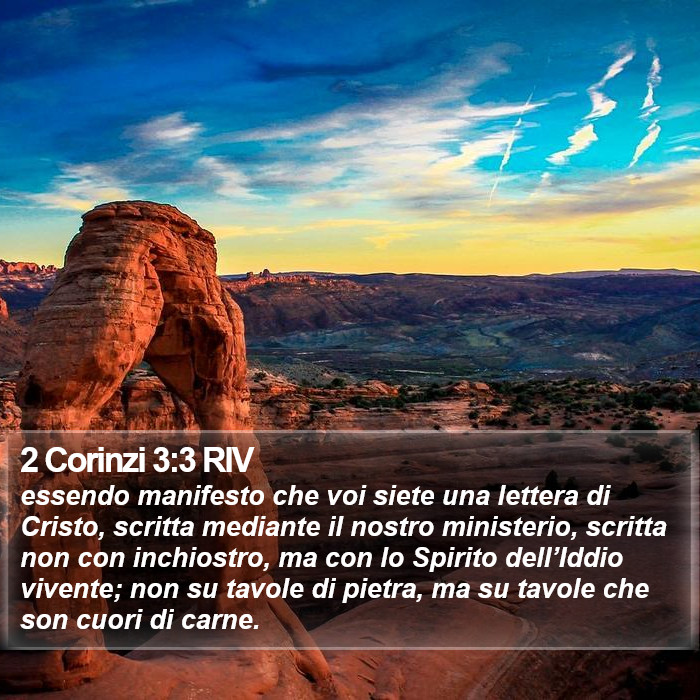 2 Corinzi 3:3 RIV Bible Study