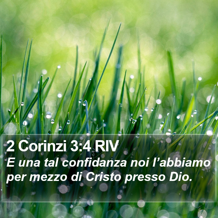 2 Corinzi 3:4 RIV Bible Study