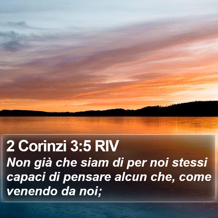 2 Corinzi 3:5 RIV Bible Study