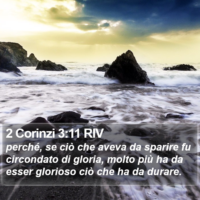 2 Corinzi 3:11 RIV Bible Study