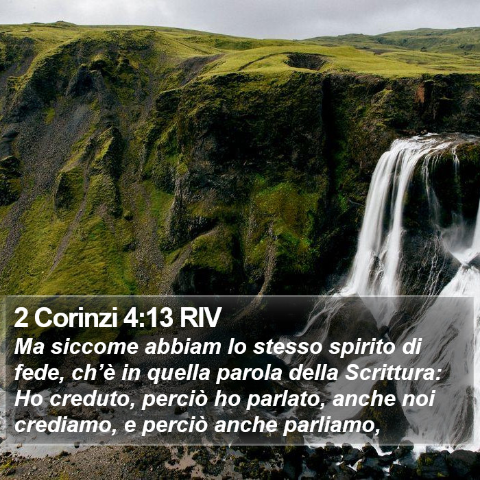 2 Corinzi 4:13 RIV Bible Study