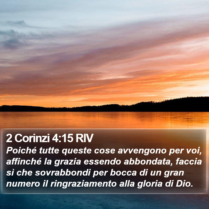 2 Corinzi 4:15 RIV Bible Study