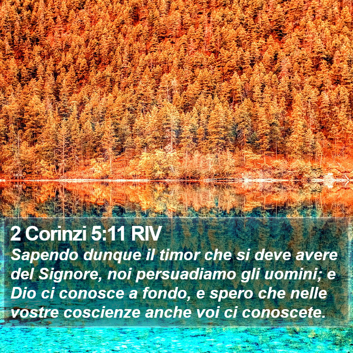 2 Corinzi 5:11 RIV Bible Study