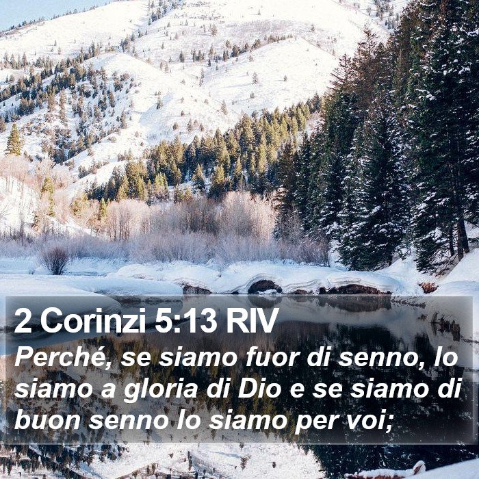 2 Corinzi 5:13 RIV Bible Study