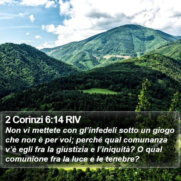 2 Corinzi 6:14 RIV Bible Study