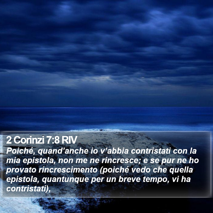 2 Corinzi 7:8 RIV Bible Study