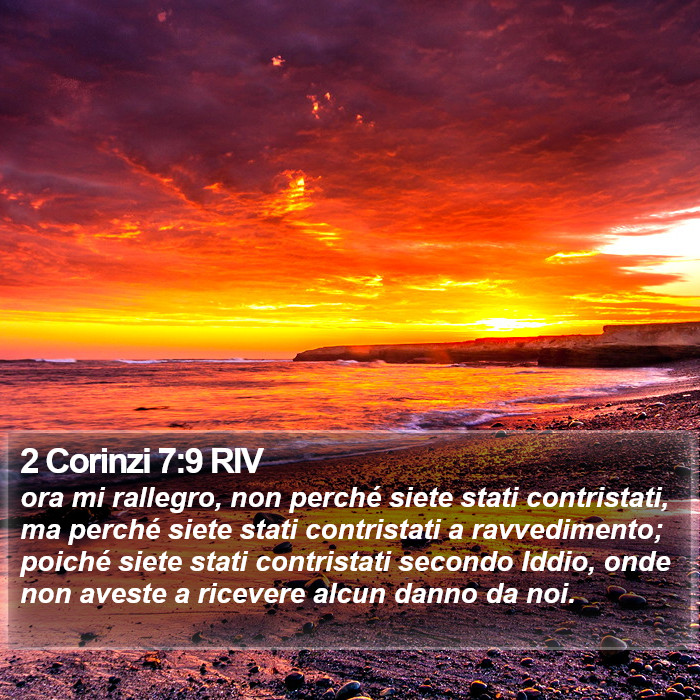 2 Corinzi 7:9 RIV Bible Study